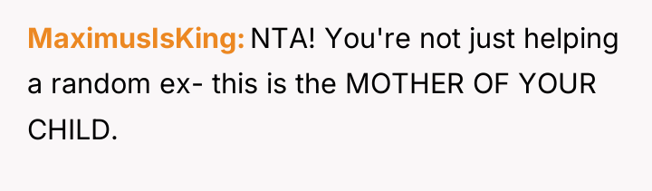 MaximusIsKing NTA! You're not just helping a random ex- this...