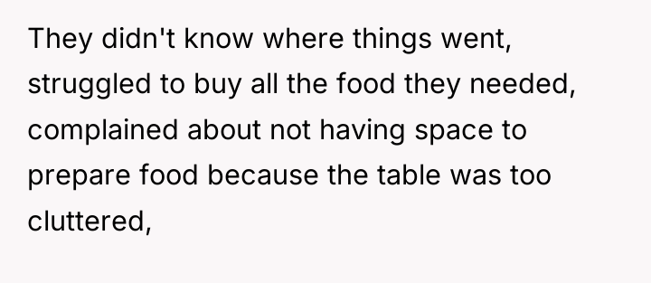 They didn't know where things went, struggled to buy all...