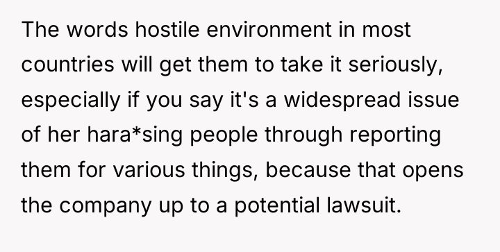 The words hostile environment in most countries will get them...