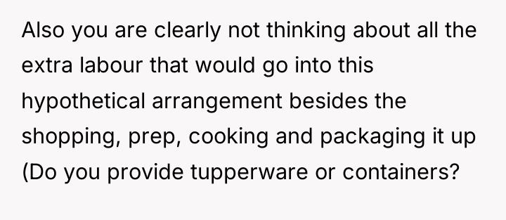 Also you are clearly not thinking about all the extra...