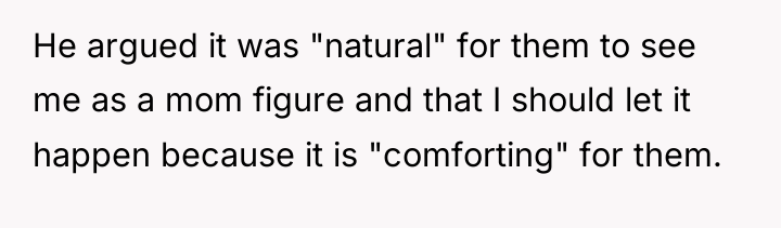 He argued it was "natural" for them to see me...