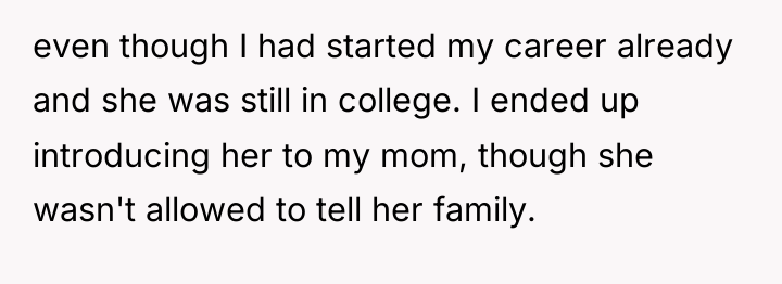 even though I had started my career already and she...