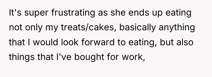 It's super frustrating as she ends up eating not only...