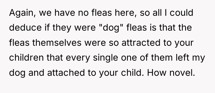 Again, we have no fleas here, so all I could...