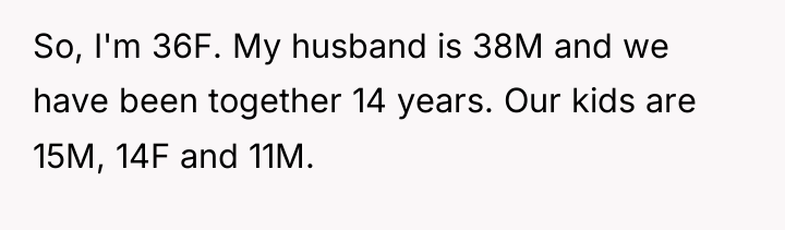 So, I'm 36F. My husband is 38M and we have...
