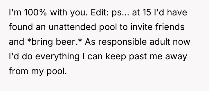 I'm 100% with you. Edit: ps... at 15 I'd have...
