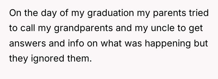 On the day of my graduation my parents tried to...