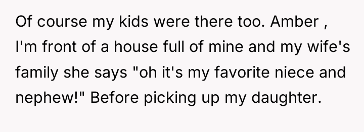 Of course my kids were there too. Amber , I'm...