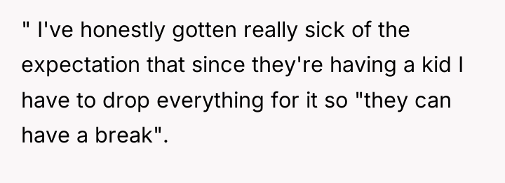" I've honestly gotten really sick of the expectation that...