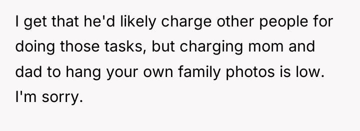 I get that he'd likely charge other people for doing...