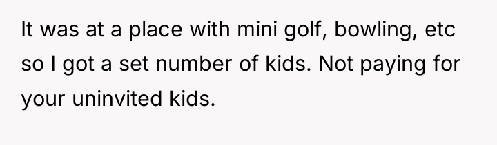 It was at a place with mini golf, bowling, etc...