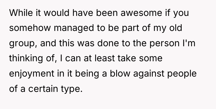 While it would have been awesome if you somehow managed...
