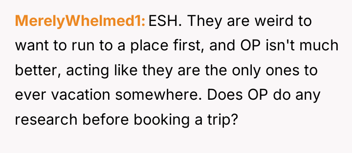 MerelyWhelmed1 ESH. They are weird to want to run to...