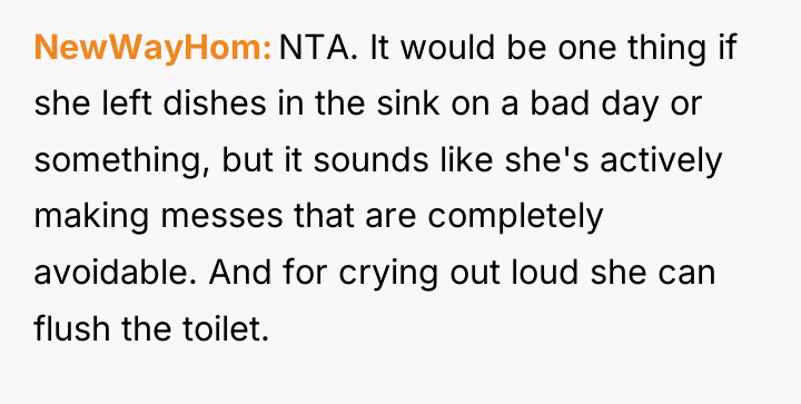 NewWayHom NTA. It would be one thing if she left...