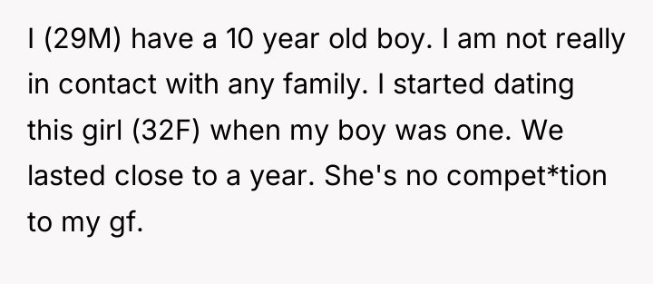 I (29M) have a 10 year old boy. I am...