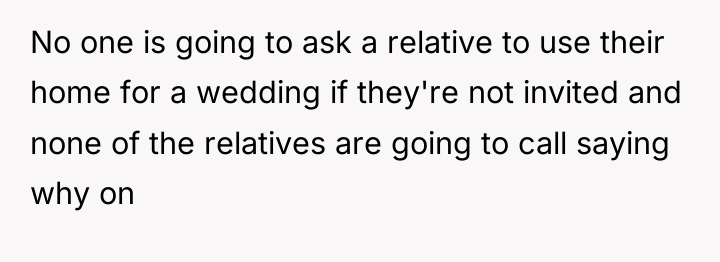 No one is going to ask a relative to use...