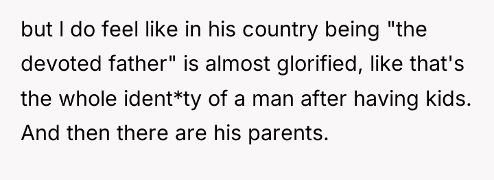 but l do feel like in his country being "the...