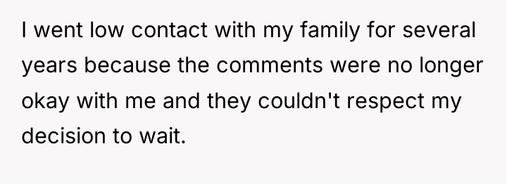 I went low contact with my family for several years...