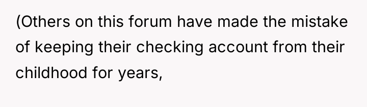 (Others on this forum have made the mistake of keeping...