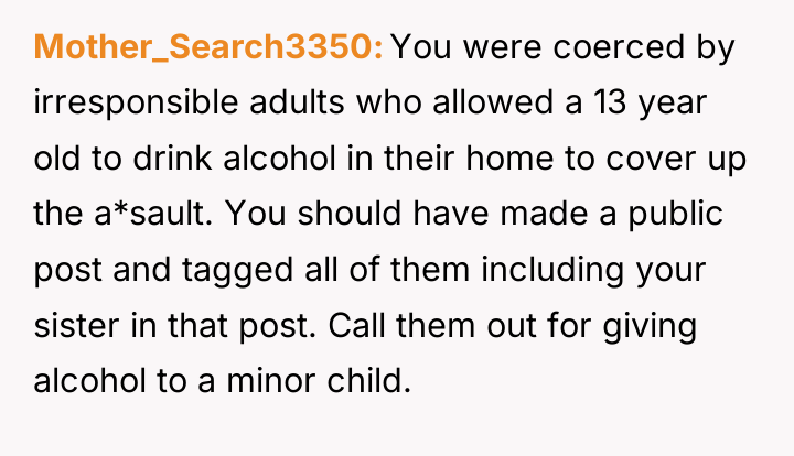 Mother_Search3350 You were coerced by irresponsible adults who allowed a...