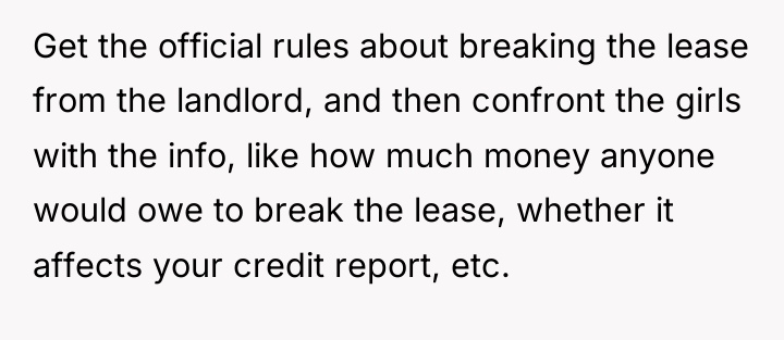 Get the official rules about breaking the lease from the...