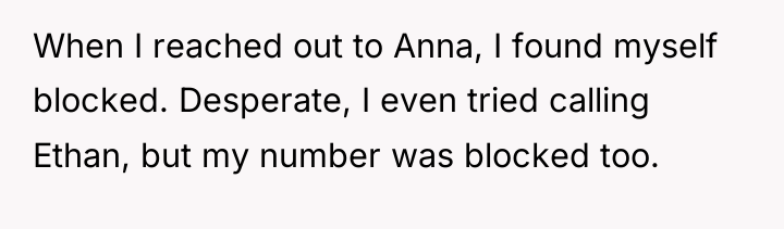 When I reached out to Anna, I found myself blocked....