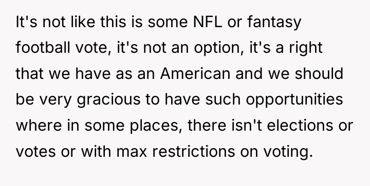 It's not like this is some NFL or fantasy football...