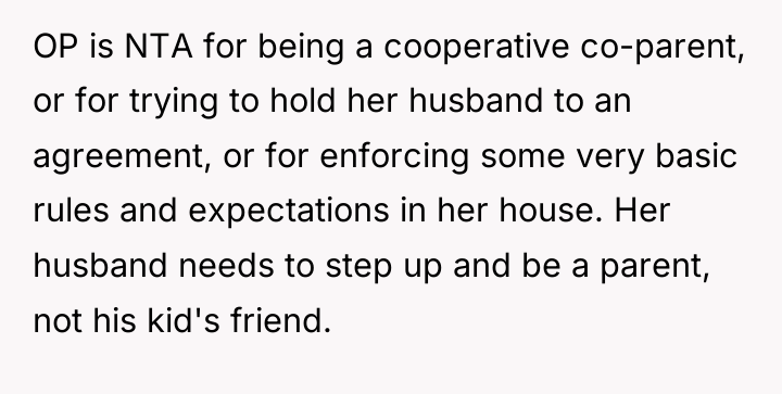 OP is NTA for being a cooperative co-parent, or for...