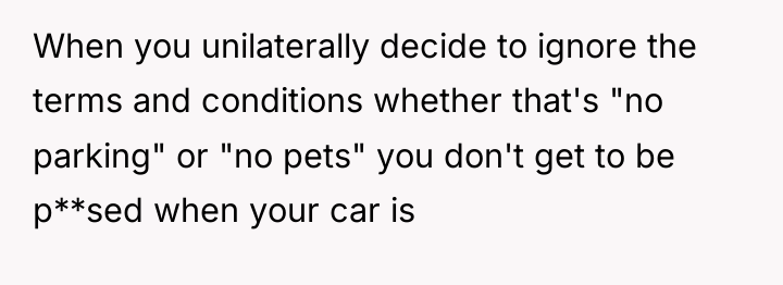 When you unilaterally decide to ignore the terms and conditions...