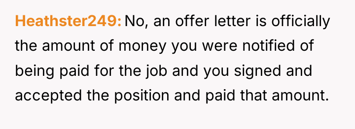 Heathster249 No, an offer letter is officially the amount of...