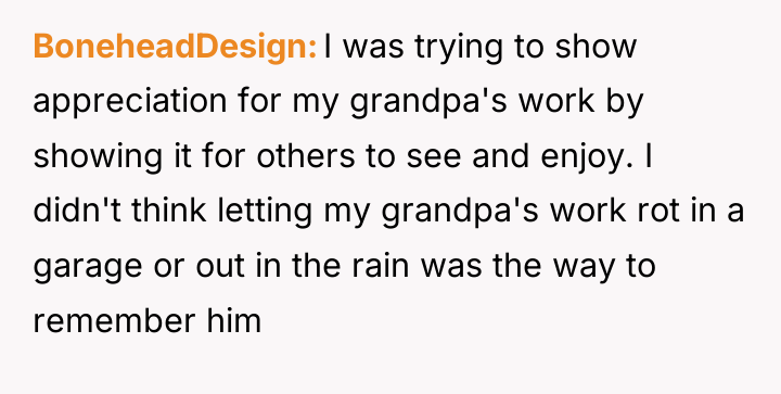 BoneheadDesign I was trying to show appreciation for my grandpa's...