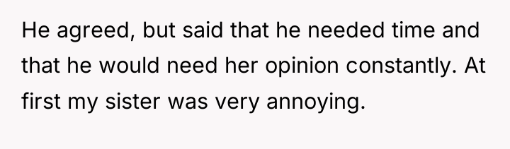 He agreed, but said that he needed time and that...
