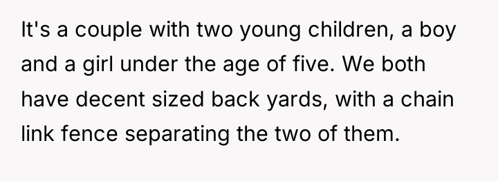 It's a couple with two young children, a boy and...