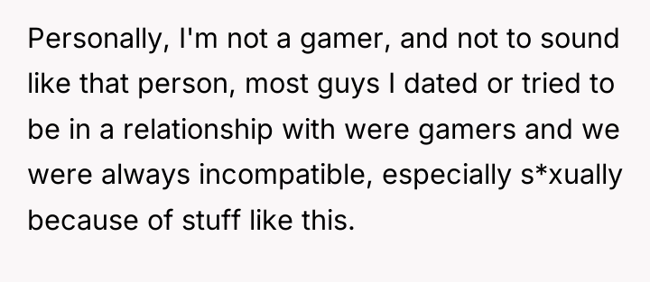 Personally, I'm not a gamer, and not to sound like...