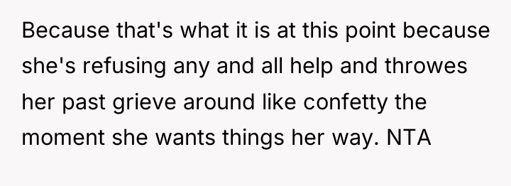 Because that's what it is at this point because she's...