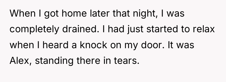 When I got home later that night, I was completely...