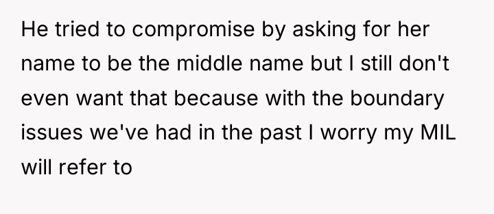 He tried to compromise by asking for her name to...