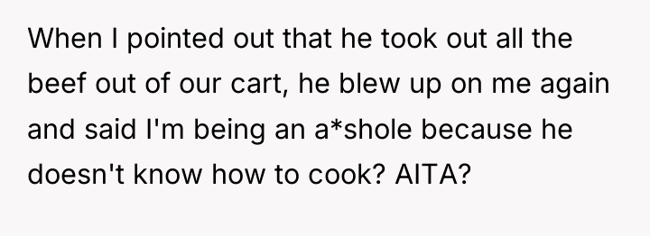 When I pointed out that he took out all the...