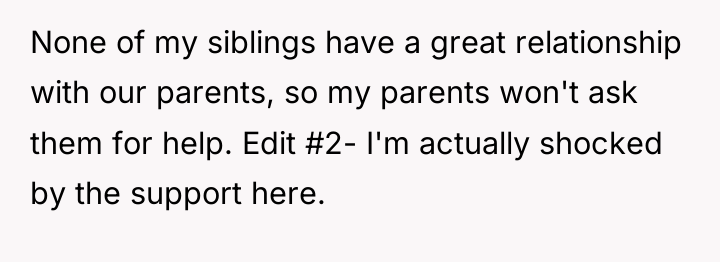 None of my siblings have a great relationship with our...
