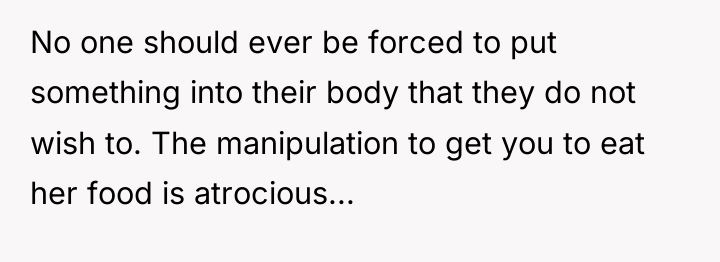 No one should ever be forced to put something into...