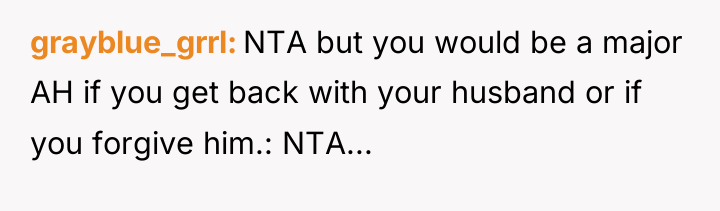 grayblue_grrl NTA but you would be a major AH if...
