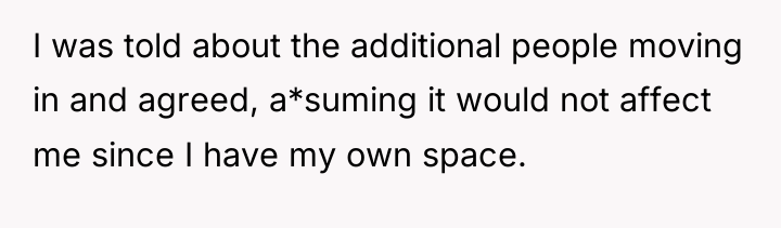 I was told about the additional people moving in and...