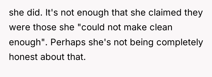 she did. It's not enough that she claimed they were...