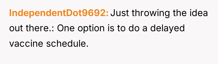 IndependentDot9692 Just throwing the idea out there.: One option is...