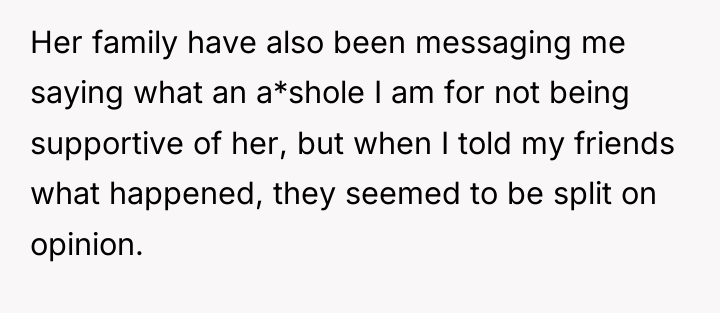 Her family have also been messaging me saying what an...