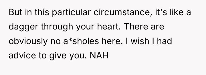 But in this particular circumstance, it's like a dagger through...