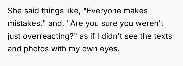 She said things like, "Everyone makes mistakes," and, "Are you...