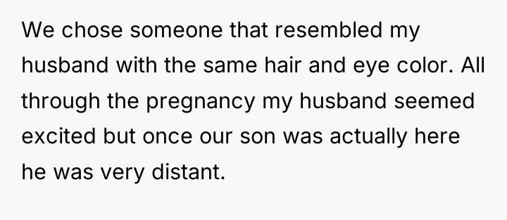 We chose someone that resembled my husband with the same...