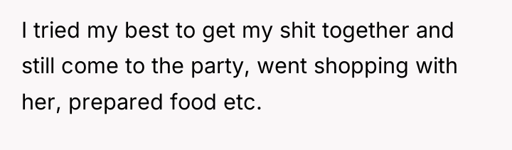 I tried my best to get my shit together and...