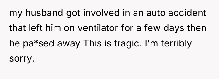 my husband got involved in an auto accident that left...